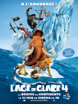 Affiche du film L'Âge de glace, Épisode 4 : La dérive des continents