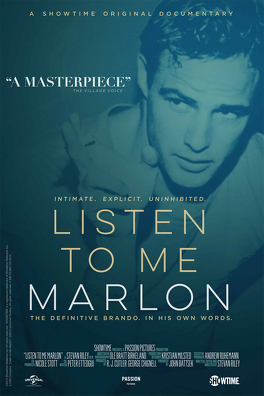 Affiche du film Listen to me Marlon